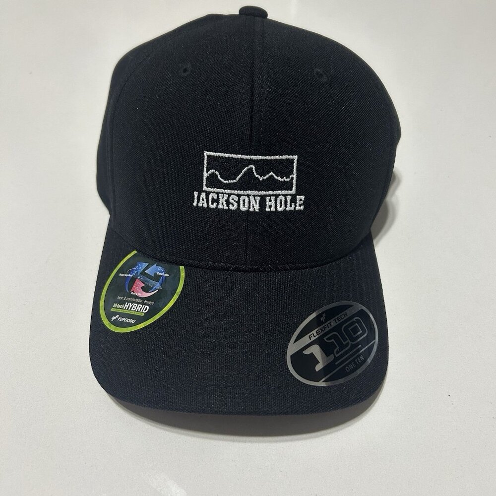 Youpoog Flex Jackson hole Hat 110 new Cap Trucker Baseball Black OS Golf Ski